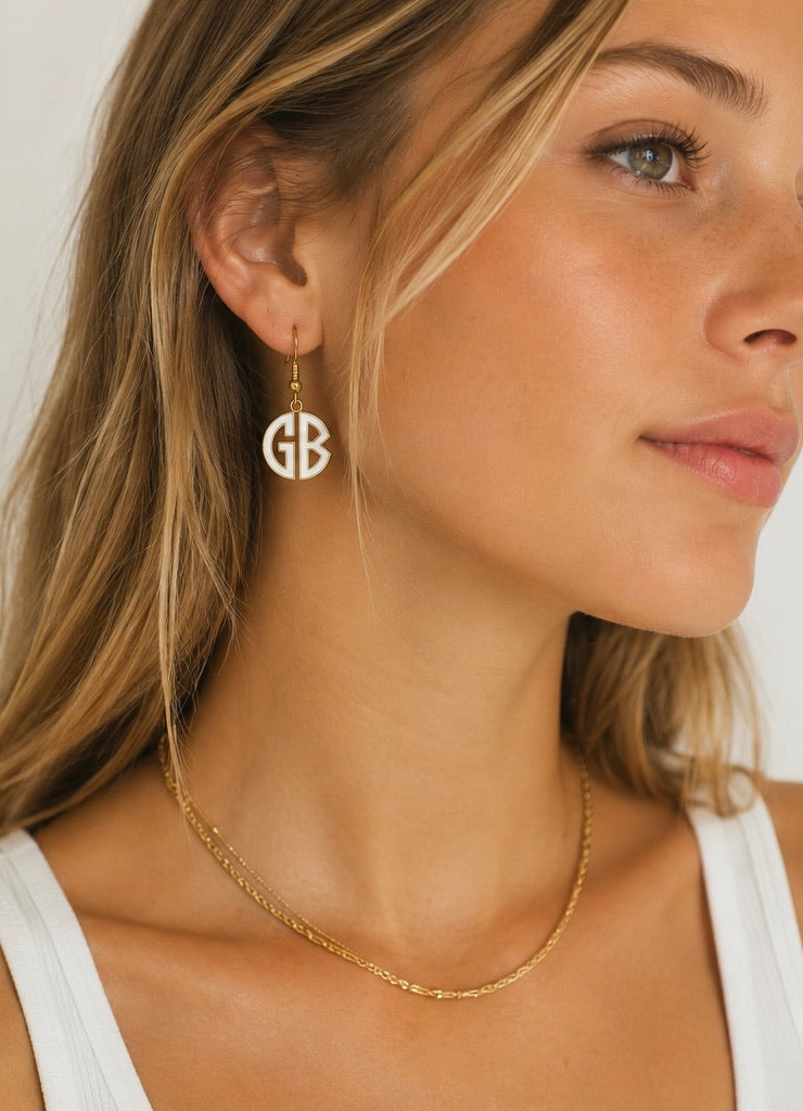 GB Charm Earrings & Keychain