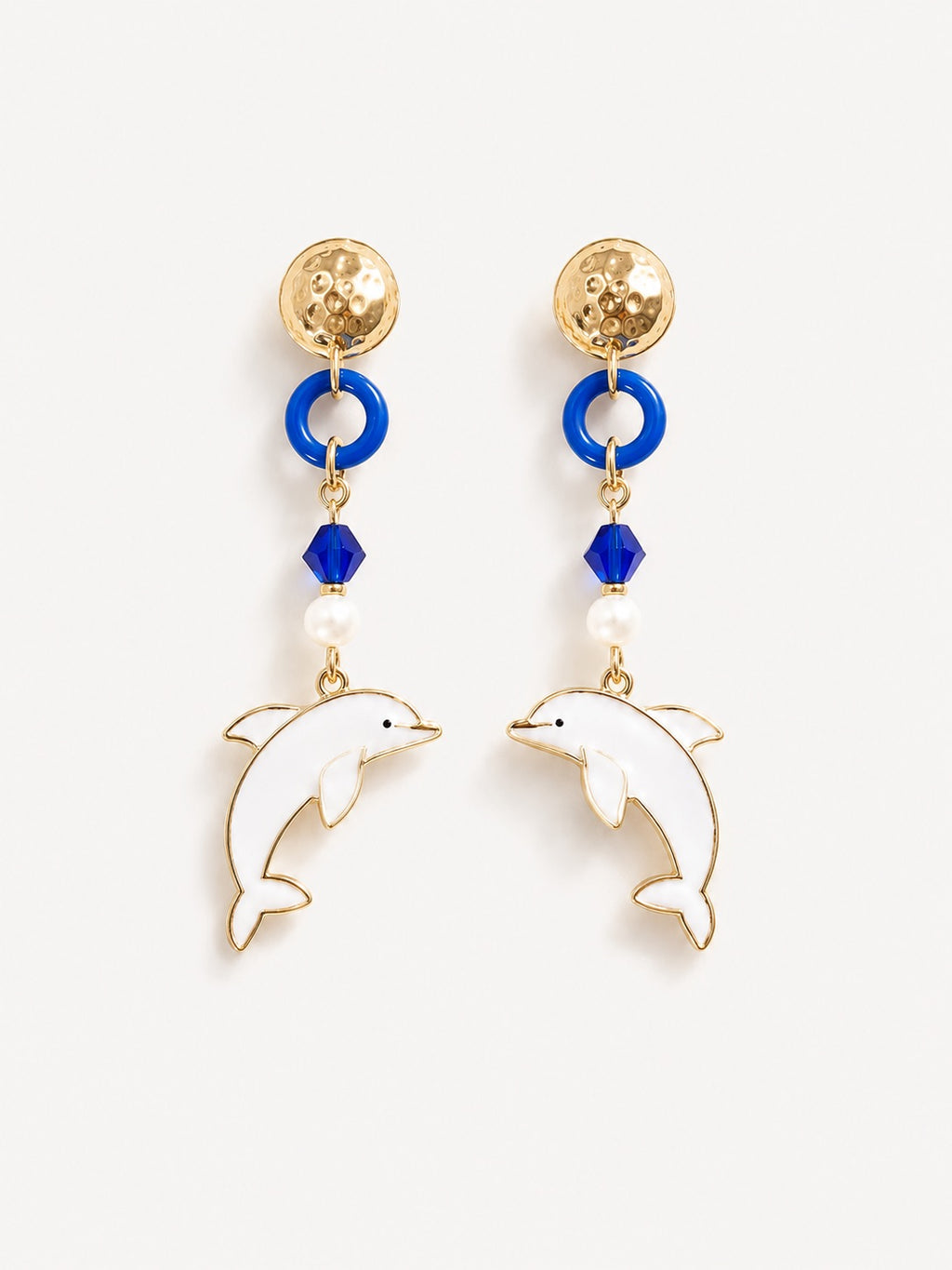 Blue dolphin earrings