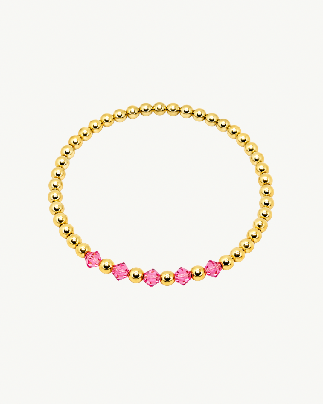 Pink Sparkle Gold Bracelet