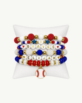 Custom Braves Baseball Bracelet Stack – Personalized Team Spirit Set